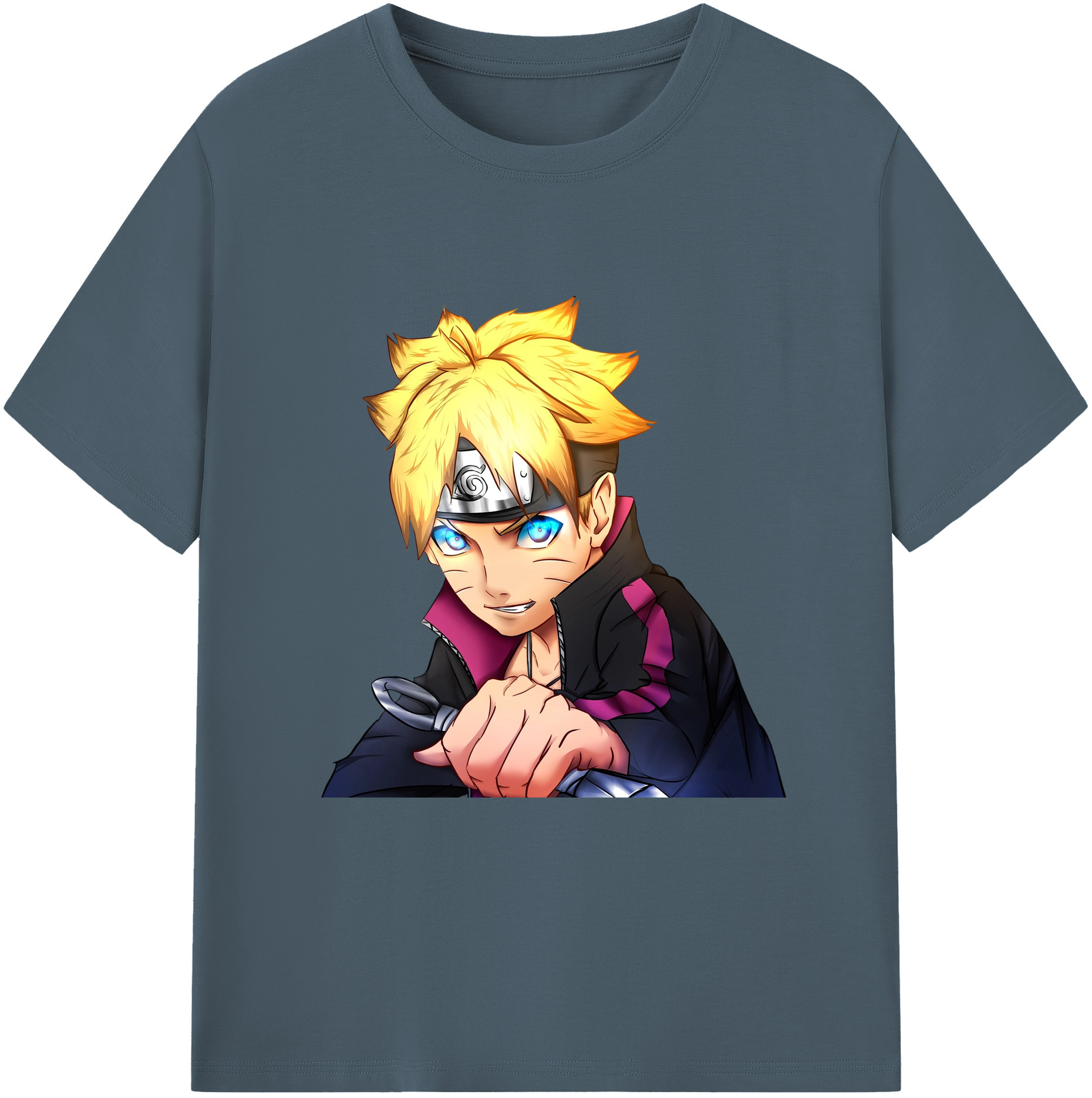 （画像用） NARUTO -ナルト- うずまき ボルト Uzumaki Boruto 綿100％半袖Tシャツ（フロントプリント）